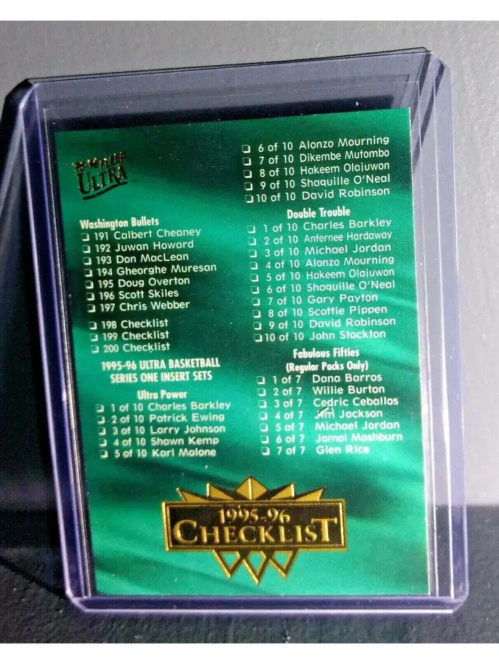 1995-96 Fleer Ultra #200 Basketball Card